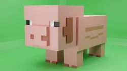 Minecraft pig piggy bank.