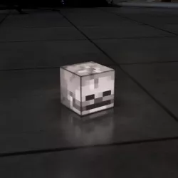 Minecraft Skeleton Lithophane Lamp