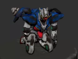 Miniature Gundam 00 Statue