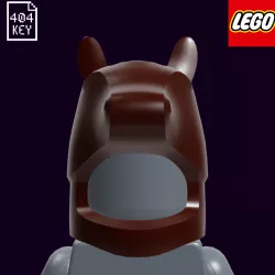 Minifigure, Headgear Mask Horse with Hole in Top