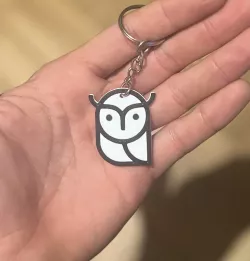 Minimalist Owl keychain