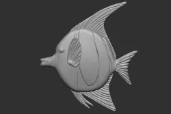 moorish idol fish 3d printable model