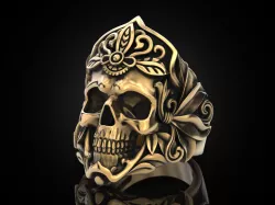 MORIOR INVICTUS Skull Ring