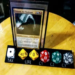 MTG EDH dice holder: Commander, Life, Commander Tax, and Damage