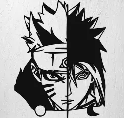 NARUTO AND SASUKE WALL ART 2D DECORATION