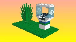 NotLego Lego Phone booth Model 6422