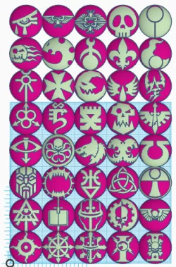 objective tokens for tabletop games / pions objectifs pour jeux de plateau