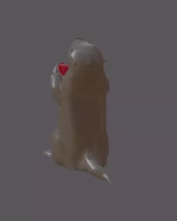 Otter with heart shaped stone