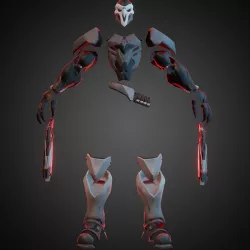 Overwatch 2 Reaper Full Armor and Gun for Cosplay