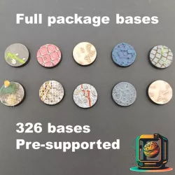 Package of bases for miniatures
