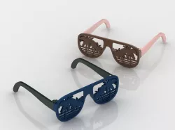 Palm Tree Plastic Party Glasses 3D Model STL