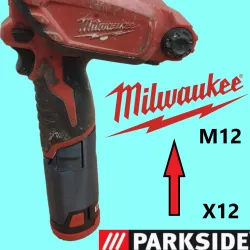 PARKSIDE X12 V ON MILWAUKEE M12 Adapter