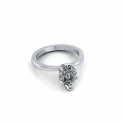 Pear Diamond Wedding Ring R2