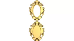 Photo frame stl/Mirror Frame stl file/Carved Frame printre/Round frame stl/cnc frame