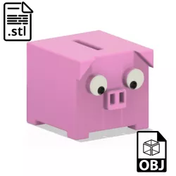 Piggy Bank | Cube Pig | Money Clipboard