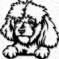 Poodle wall decor poodle dog wall art puppy 2d art