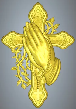 Prayer cross stl
