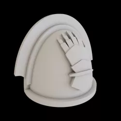 Primaris Assault Intercessor Pads (Iron Hands - flat)
