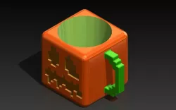 Pumpkin design mug from minecraft