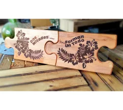 Puzzle Wooden Tray - Cutting Board - STL Model for CNC and 3D Printers