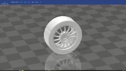Rally car wheel model