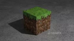 Realistic Minecraft cube
