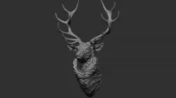 Red deer bust