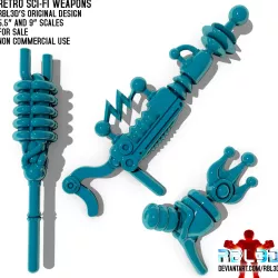 Retro Sci-fi Weapons 3 pack (Motu Compatible)