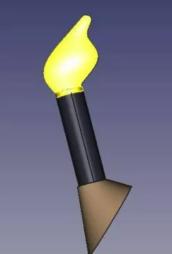 Round minecraft torch - Torche minecraft ronde