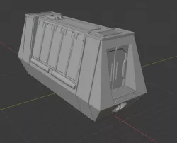 Sci-fi Miniature Terrain - Mobile Cargo Crate Inspired by Solo Train Heist