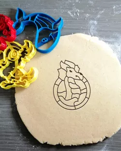 Sea Serpent Cookie Cutter + Outline
