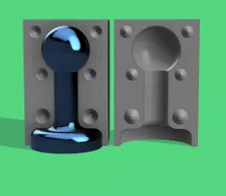 Senior Roboto 40mm Simple Sphere Butt Plug and Two-Part Mold