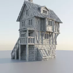 Shady Merchant House 28 MM Tabletop Terrain