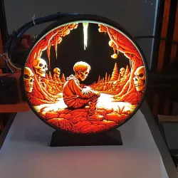 skull litho lamp