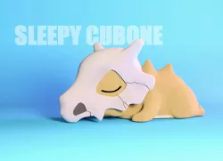 Sleeping Cubone 3D print