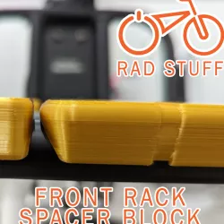 Snap-In Spacer Block for Rad Ebike Front Rack Flush Mount Modification
