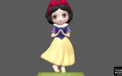 SNOW WHITE cute DISNEY PRINCESS CHARACTER GIRL ANIME WOMANSTATUE 3D print