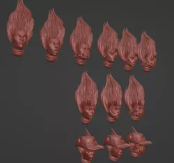 Space Elf Female Head pack 3