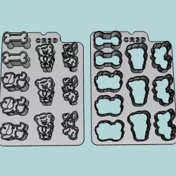 Sprikles - Baby Miniature Cutter - Dog - Bone - Bear - Bunny.