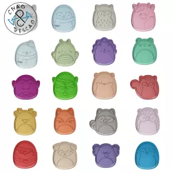 Squishmallows Collection Set (2) - Squishmallows - Cookie Cutter - Fondant - Polymer Clay