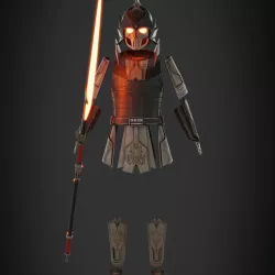Star Wars Darth Bane Full Armor and Pike for Cosplay