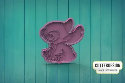 Stitch Sitting Stitch sitting Cookie cutter
