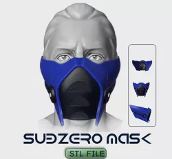 subzero mask (half mask mortal combat stl,file)