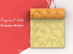 Summer Shell | Seamless Polymer Clay Texture Roller | Digital STL File