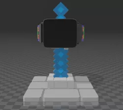 Suporte 2 em 1 Dock Station Apple Watch Espada na Rocha MInecraft