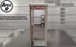 Telephone Booth 3d printable in various scales