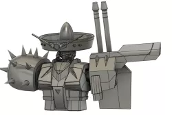 Tequila gundam 1/35th scale bust stl files
