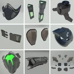 Valorant Viper 3D models Mega set. Video game, props, cosplay