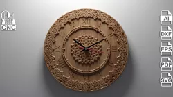 Wall Clock 3 - Files for CNC svg dxf eps ai pdf 3D model