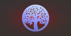 Wall clock base, celtic tree of life